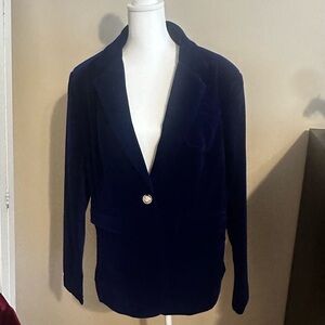 Blue  Velvet XL Polyester Blend Garment - NWOT Never worn